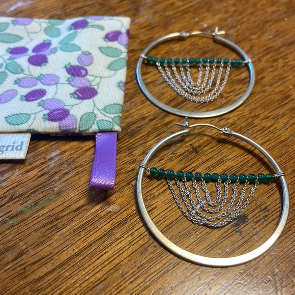 Viv and Ingrid silver hoops - Picture 3 of 4